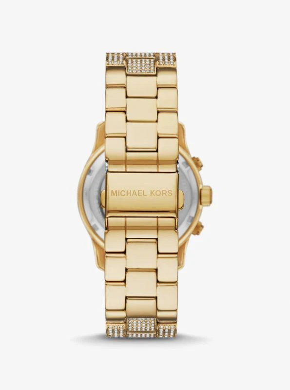 Michael Kors Runway Pavé Gold-Tone Watch 3