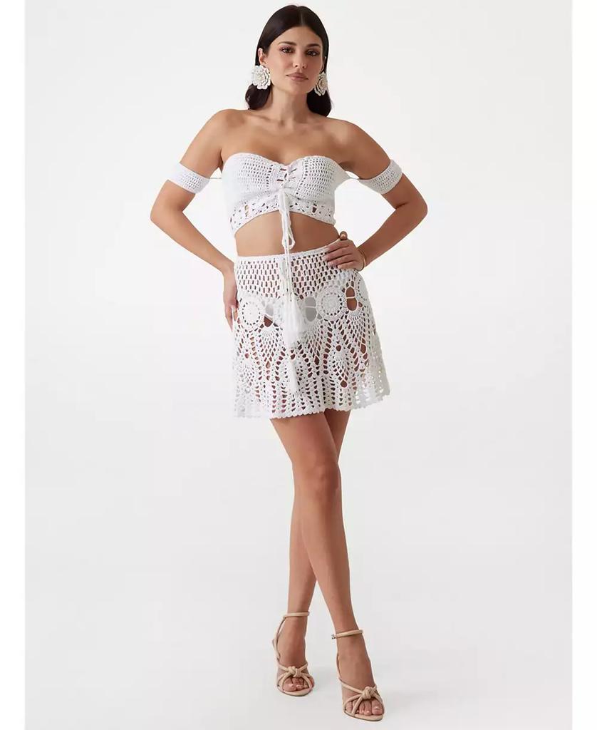 GUESS Women's Crochet Mini Skirt