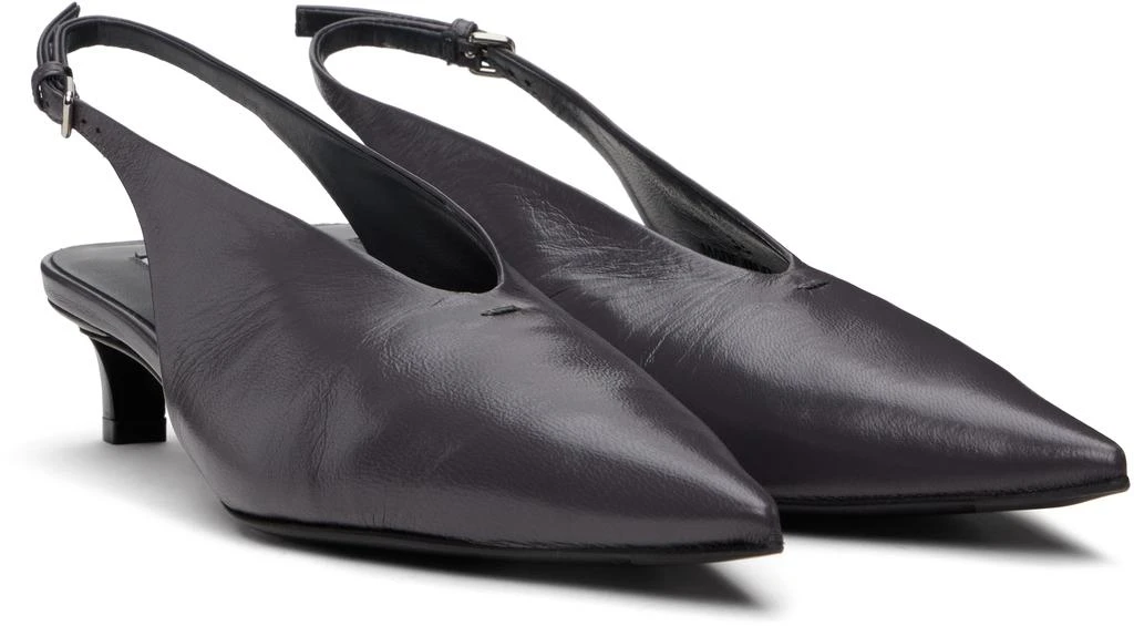 Jil Sander Gray Slingback Heels 4