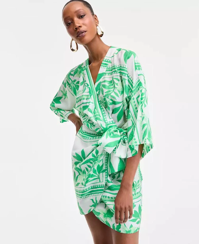 INC International Women's Printed Side-Tie Mini Dress, Exclusively at Macy's 3