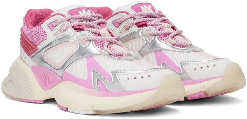 AMIRI Pink & Silver MA Runner Sneakers 4