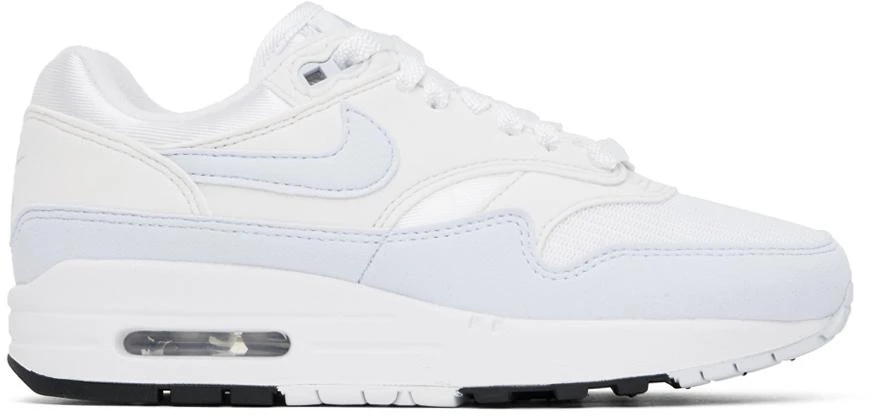 NIKE White & Blue Air Max 1 Sneakers 1