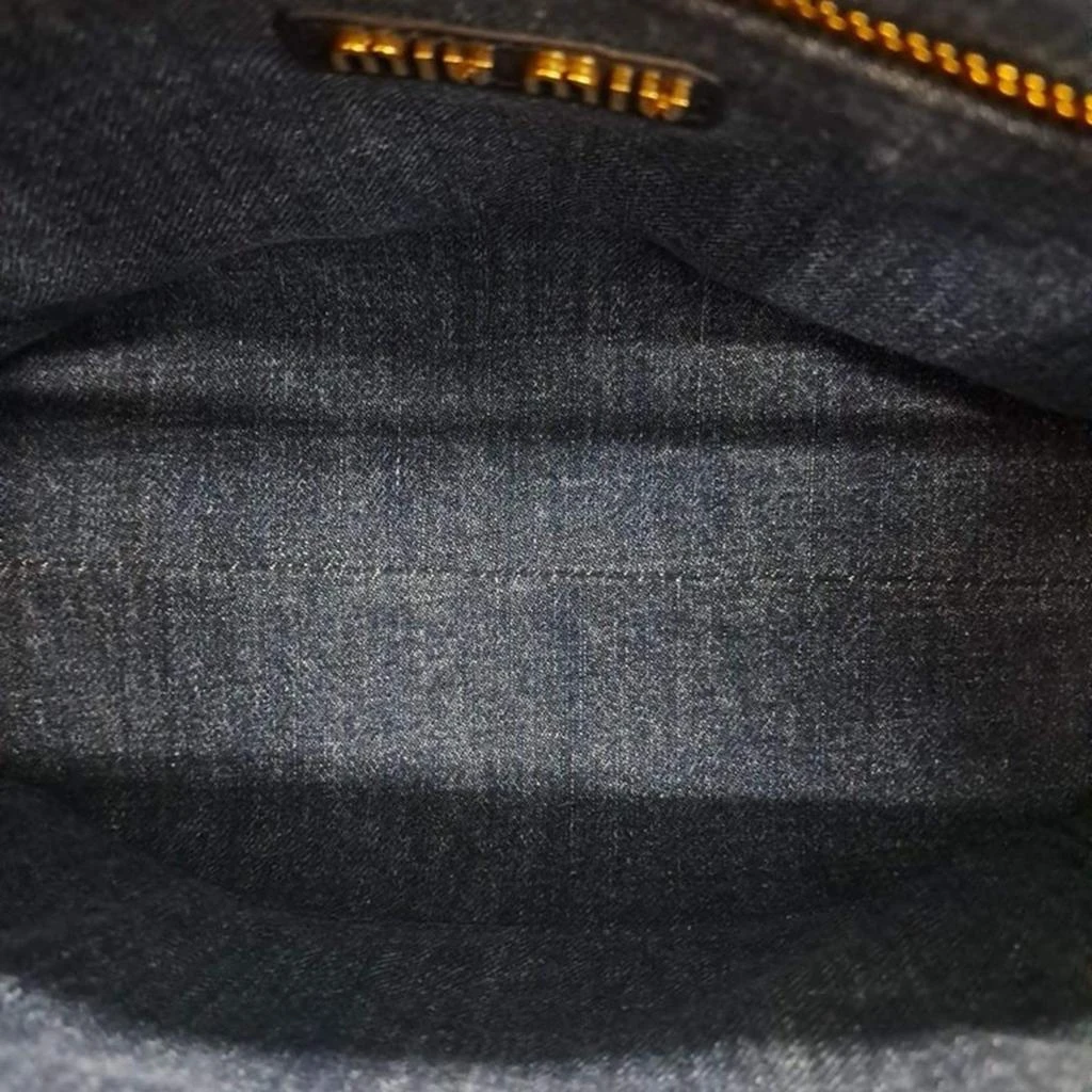 Miu Miu Miu Miu denim logo tote and shoulder bag 7