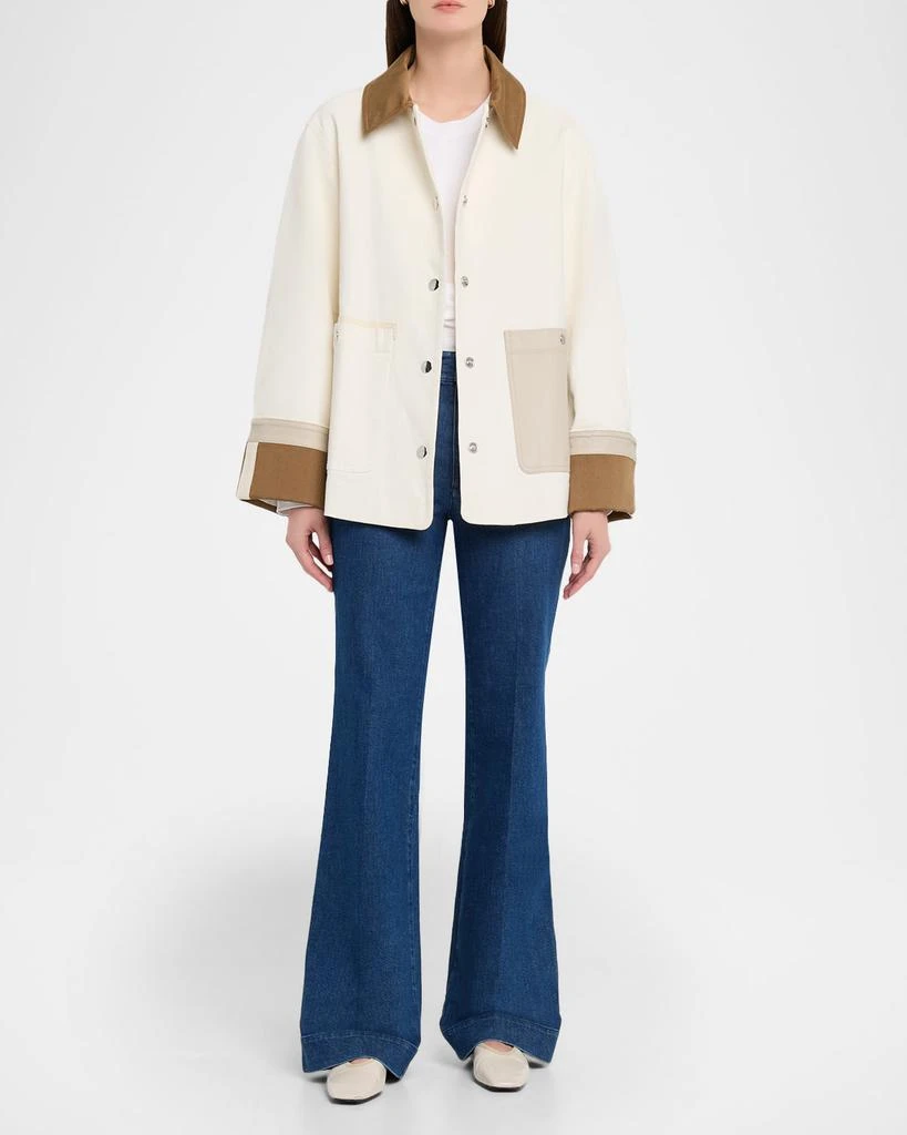 Tanya Taylor Troy Contrast Denim Jacket 2