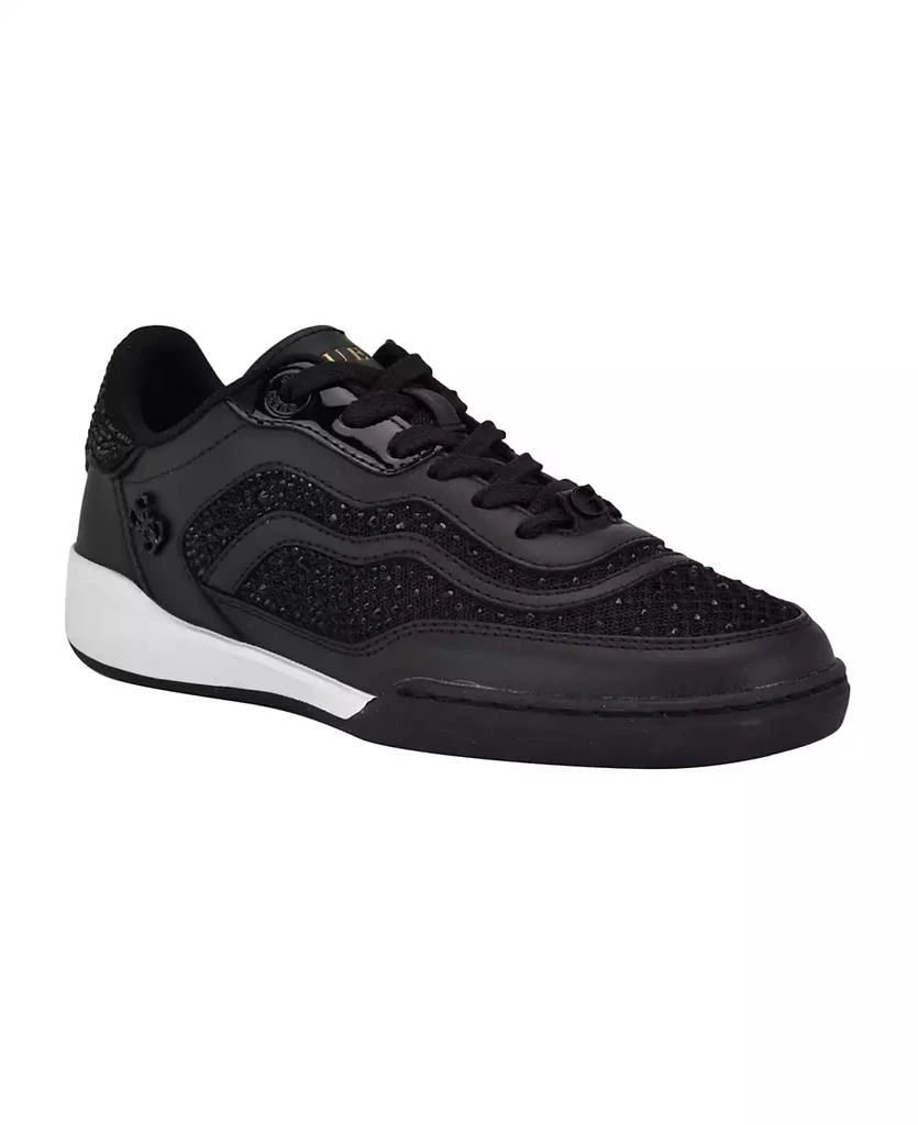 GUESS Women's Pritie Quattro Rhinestone Lace-Up Sneakers 1