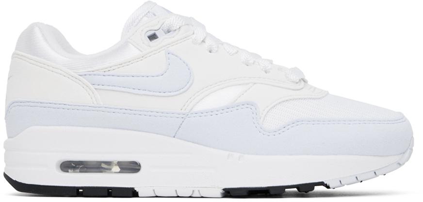 Nike White & Blue Air Max 1 Sneakers