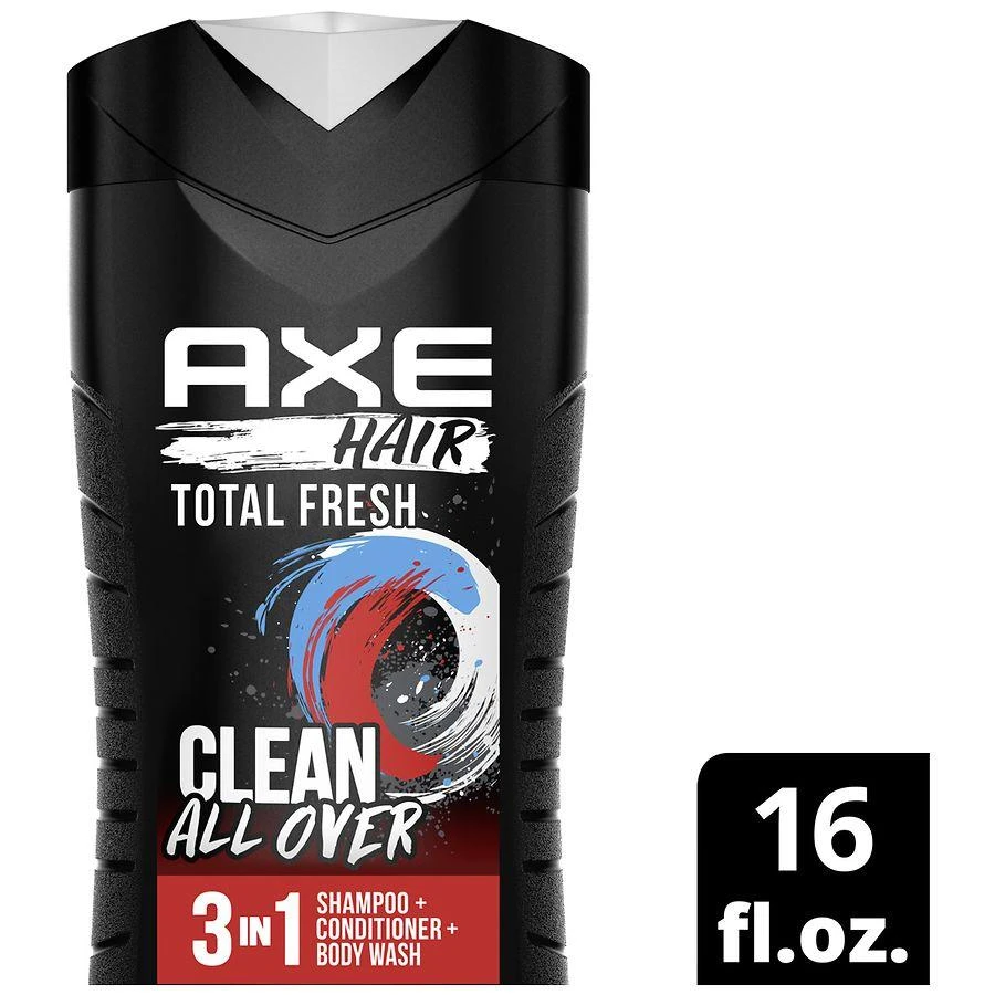 AXE 3-in-1 Body Wash, Shampoo & Conditioner Total Fresh 3