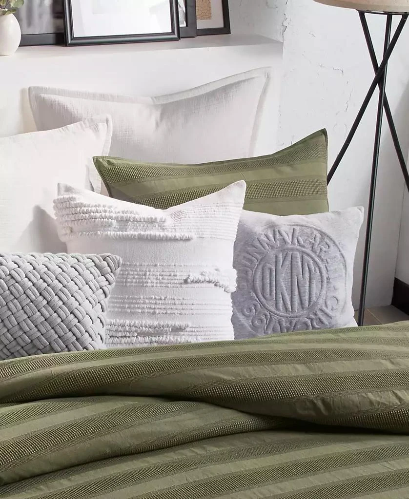 DKNY Textured Stripe Decorative Pillow, 20" x 20" 3