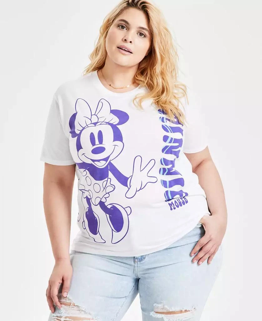 Disney Trendy Plus Size Minnie Mouse Graphic Print T-Shirt 1