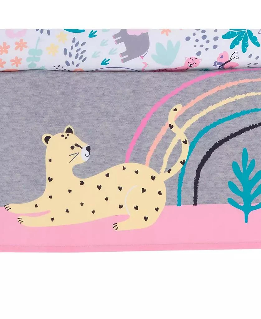 Bedtime Originals Rainbow Jungle Elephant/Leopard 3-Piece Baby Crib Bedding Set 3