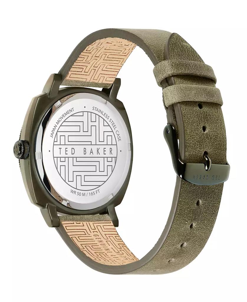 Ted Baker London Men's Caine Green Leather Strap Watch 42mm