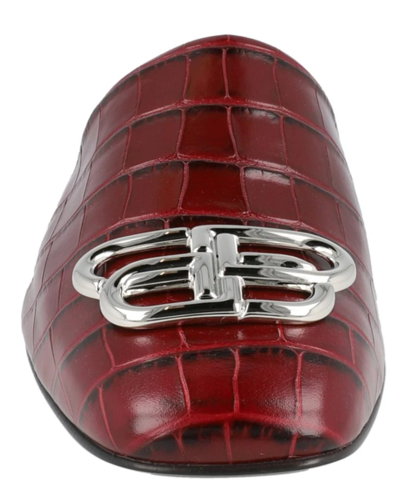 Balenciaga Croc Embossed Leather Cosy BB Mule 4