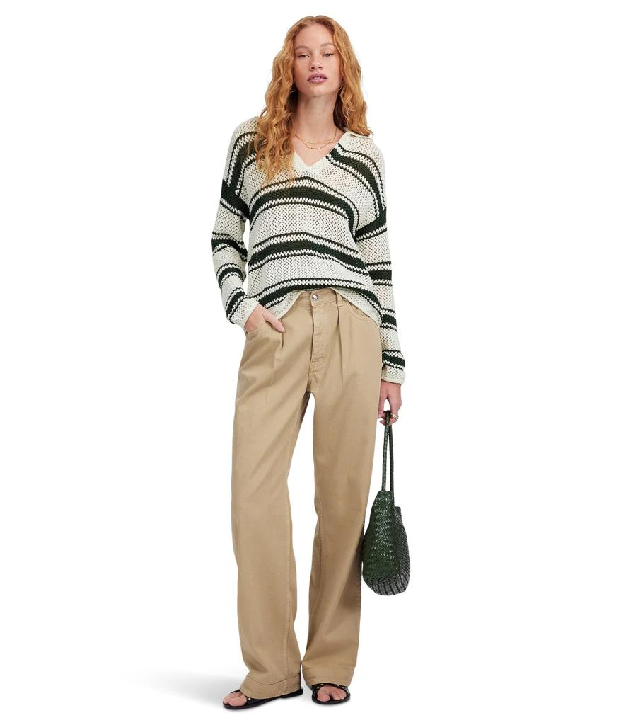 Madewell Stripe Madeleine Open Stitch Long Sleeve Polo 5