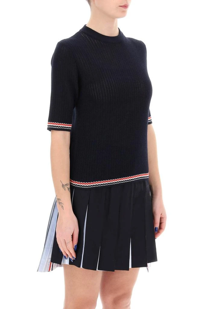 Thom Browne Thom browne pointelle knit t shirt 2