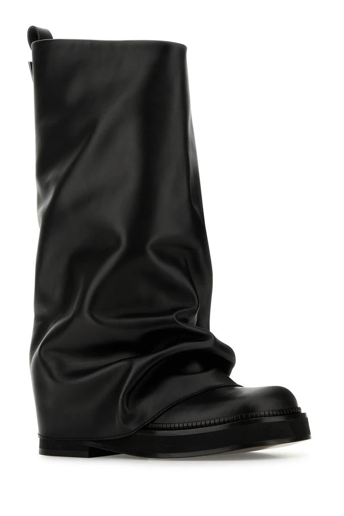 The Attico Black leather Robin boots 2