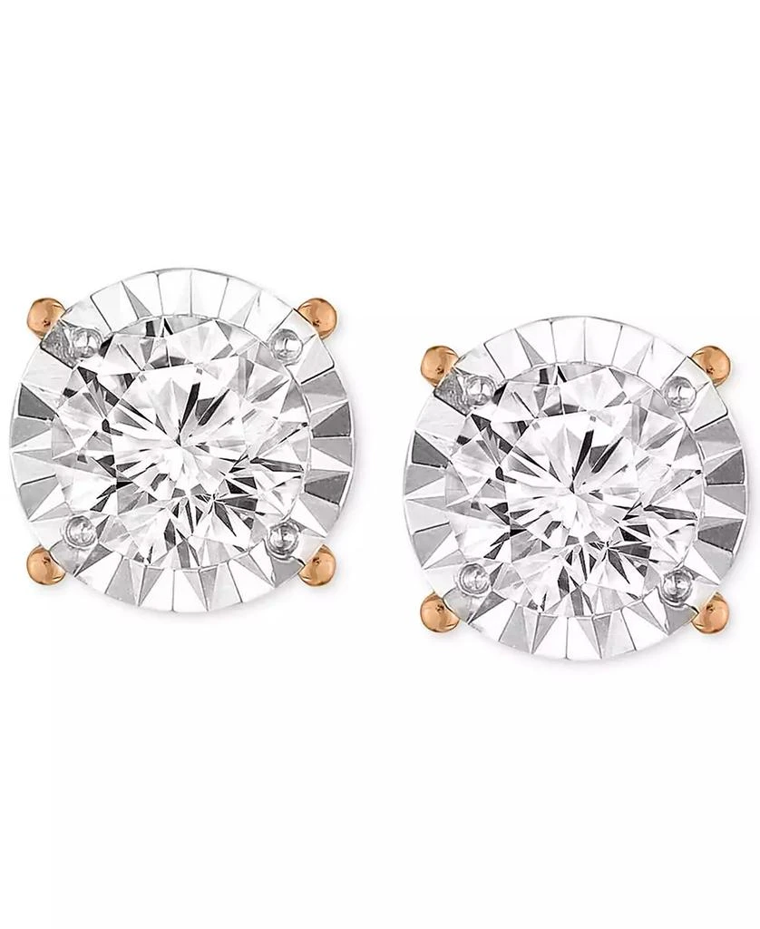 TruMiracle Diamond Stud Earrings (1-1/4 ct. t.w.) in 14k White, Yellow or Rose Gold 4