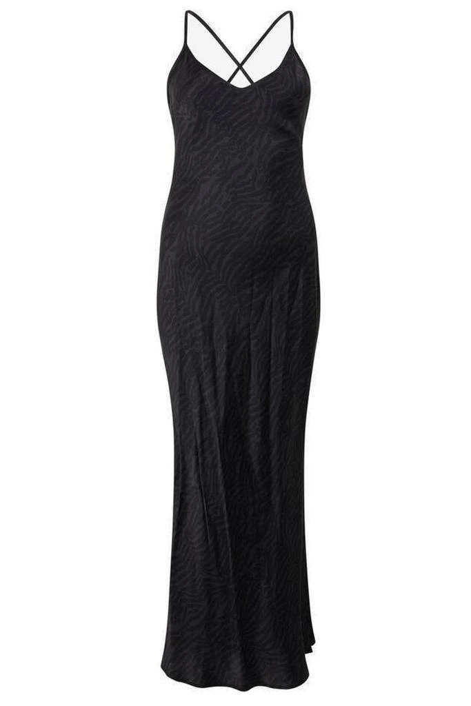 roberto cavalli evening dresses Roberto Cavalli Green Jersey Dress w Black & Gold Brooch & Open Back – Modig main image 1