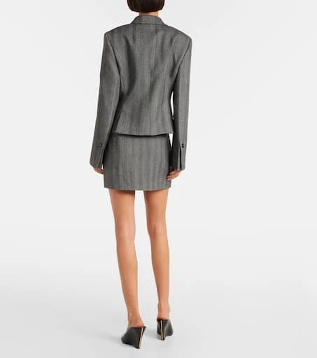 Salvatore Ferragamo Herringbone wool-blend blazer 3