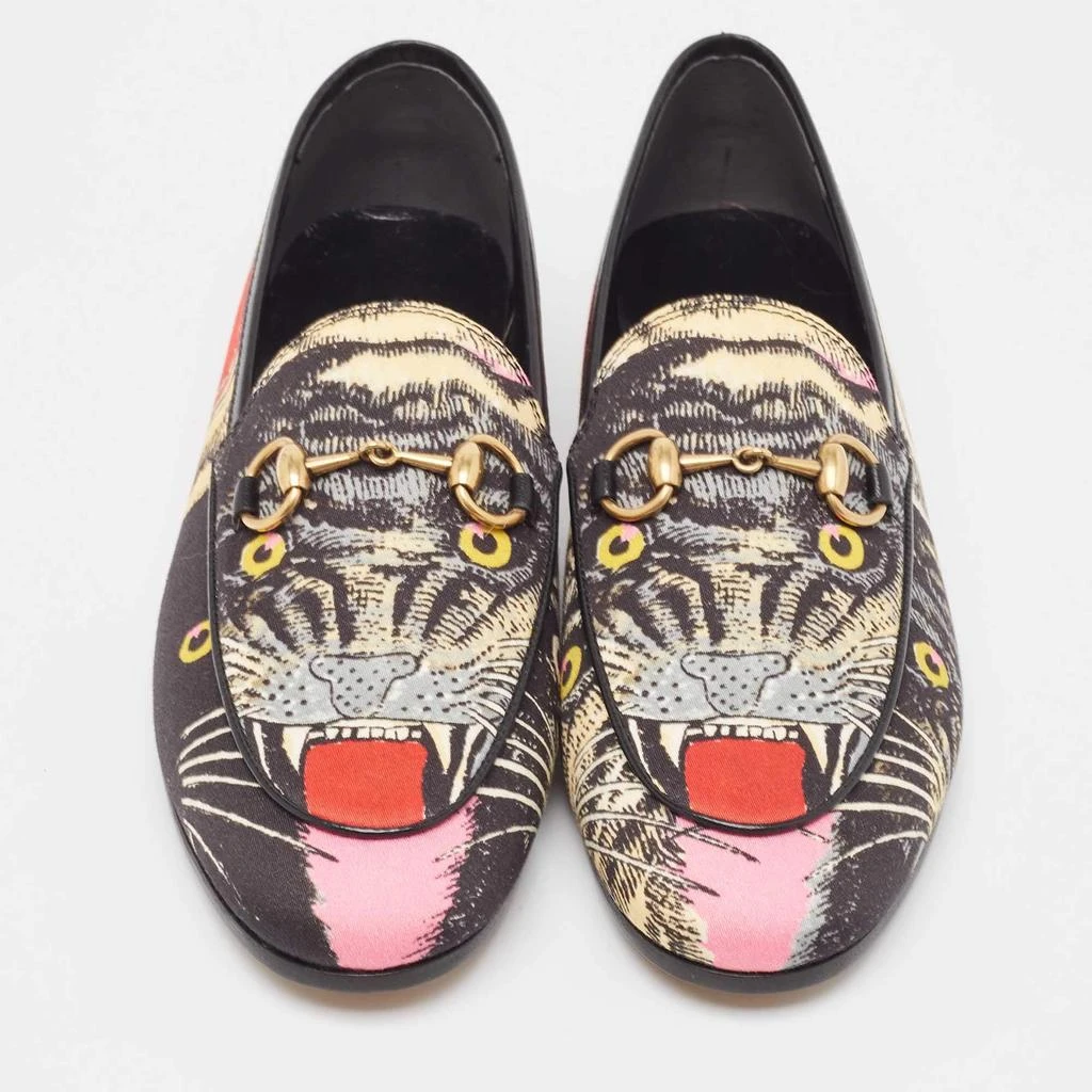 Gucci Gucci Multicolor Printed Fabric Jordaan Loafers Size 35 3