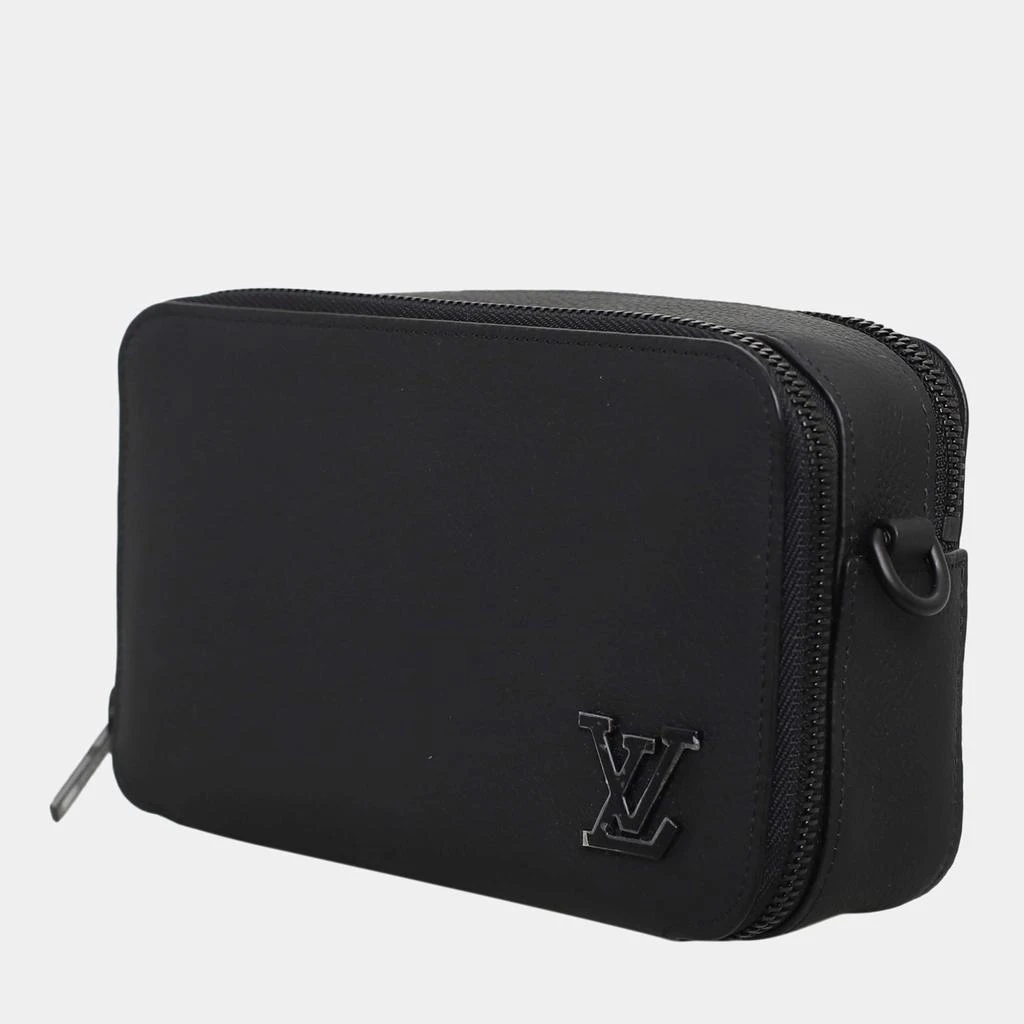 Louis Vuitton Louis Vuitton Black Leather Aerogram Alpha Wearable Wallet 2
