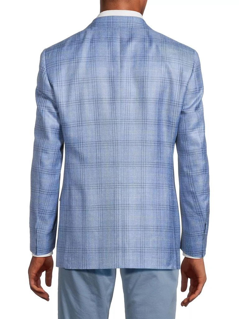 Canali Siena Plaid Wool & Silk-Blend Two-Button Sport Coat 5