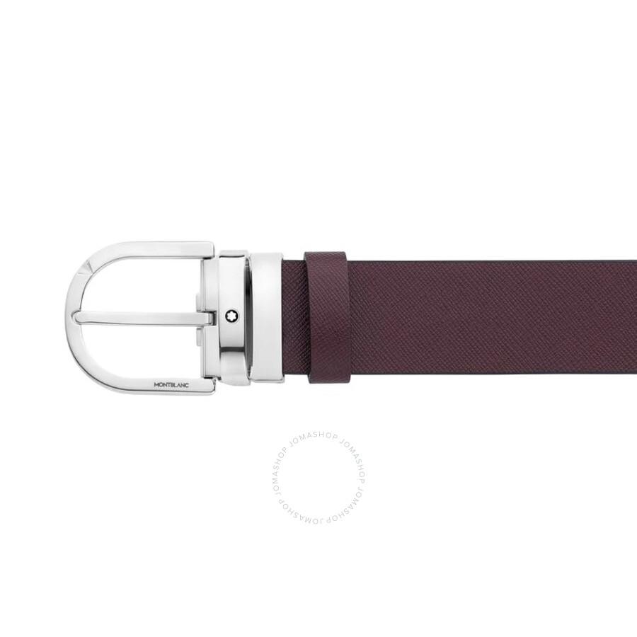 MontBlanc Horseshoe Buckle 35 Reversible Leather Belt