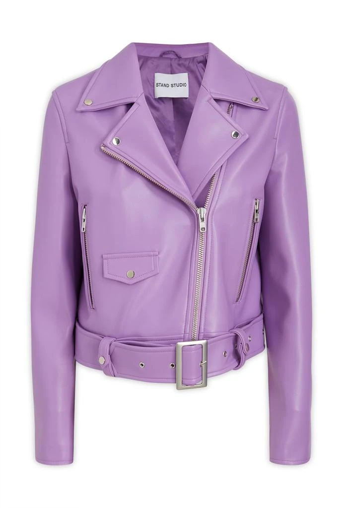 STAND STUDIO STAND STUDIO LILAC POLYURETHANE BLEND ESME JACKET 1