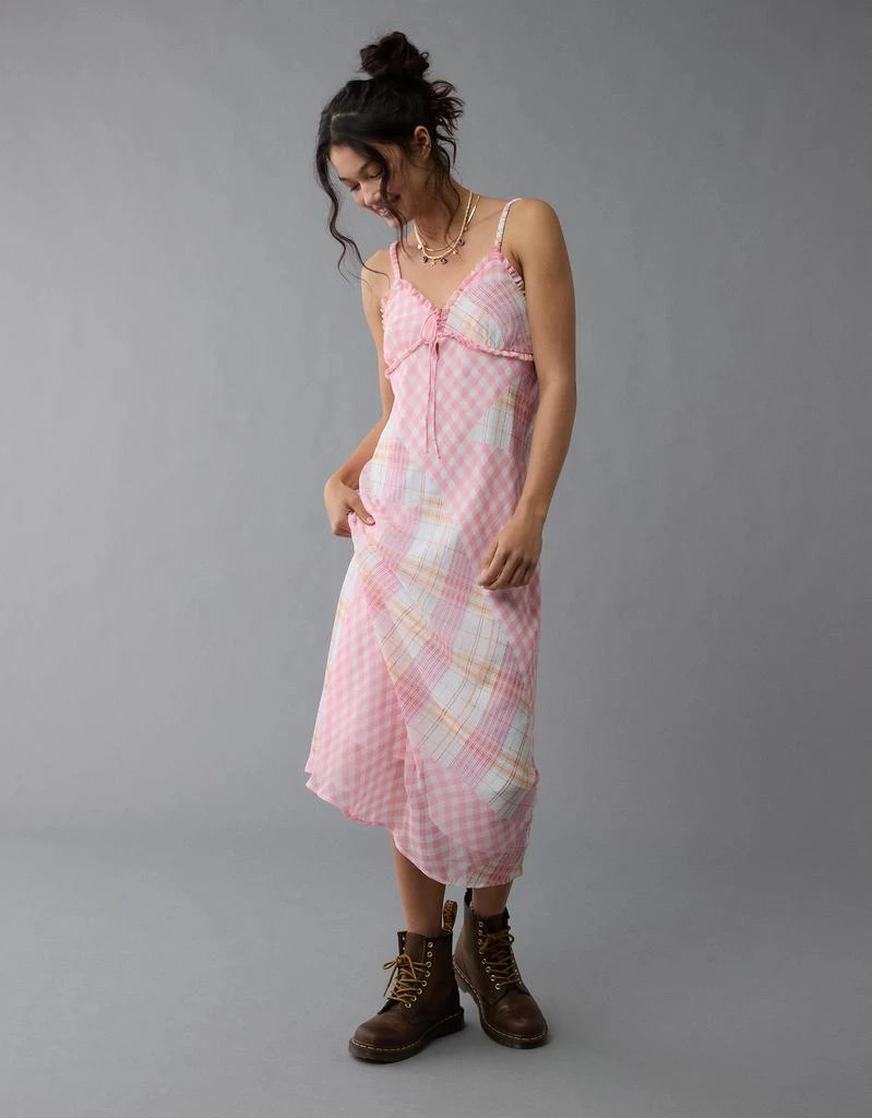 AE V-Neck Ruffle Midi Slip Dress  On Sale Now with Up to 60% Off |  Discover Exclusive Deals & Savings at BeyondStyle  Authentic AE Women| Dresses|Casual Dresses with Limited-Time Discounts, Free