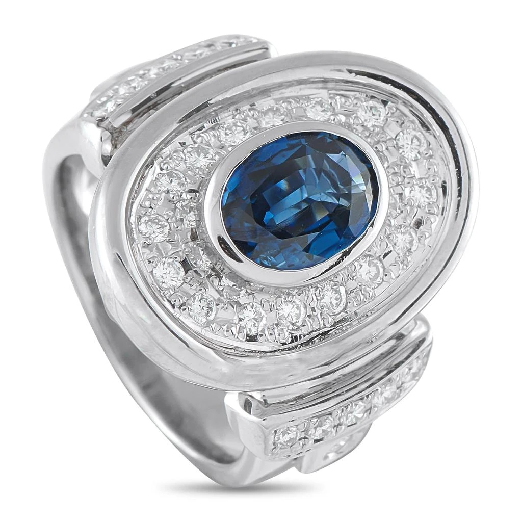 LB Exclusive Platinum 0.61ct Diamond and Sapphire Ring MF09-101725