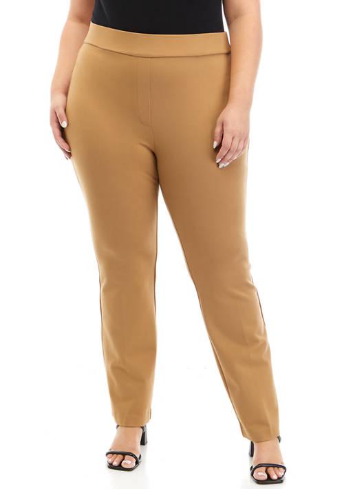 Rafaella Plus Size Short Length Bootcut Pull On Pants