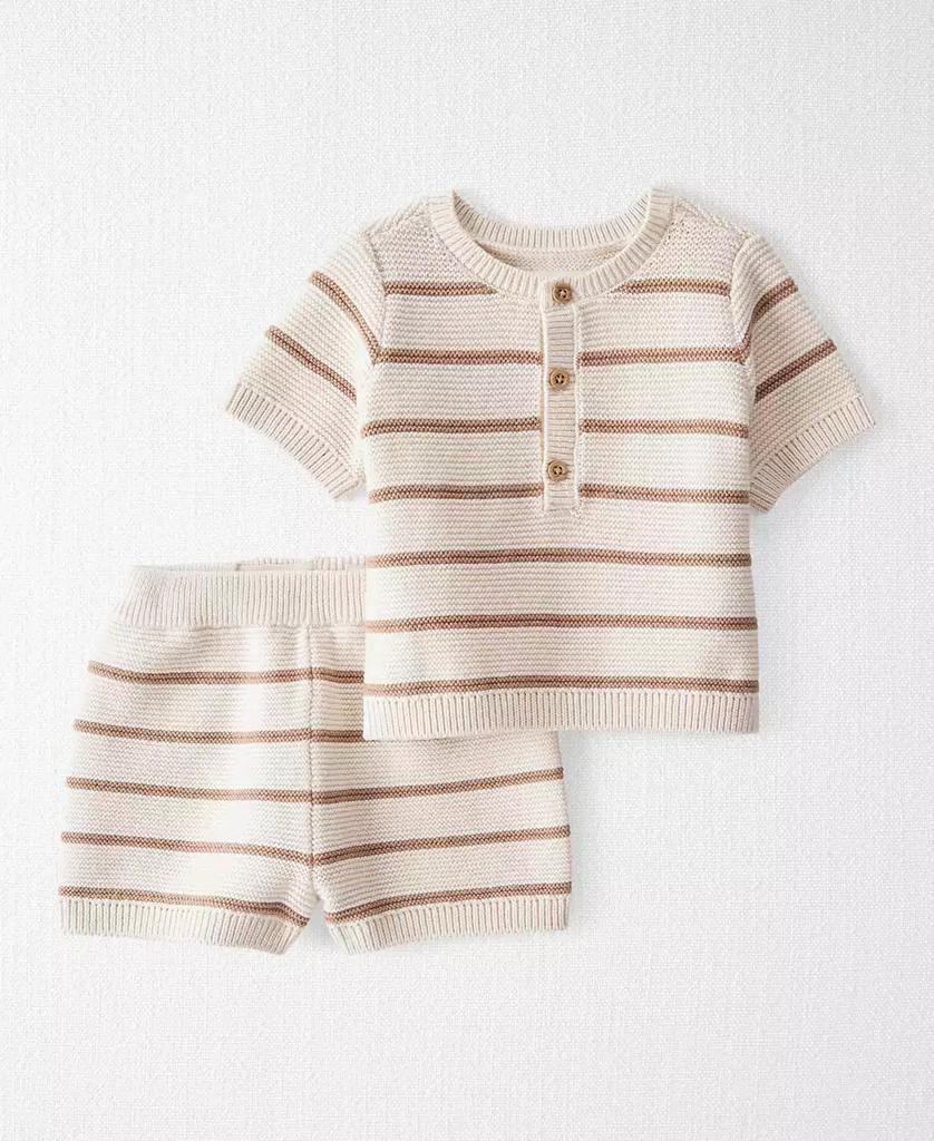 Carter's Baby Boys 2-Pc. Organic Cotton Sweater Knit Topt & Shorts Set