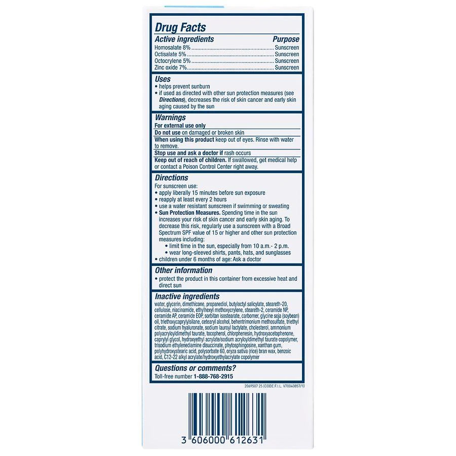 CeraVe AM Facial Moisturizing Lotion SPF 50, No White Cast Fragrance Free 5