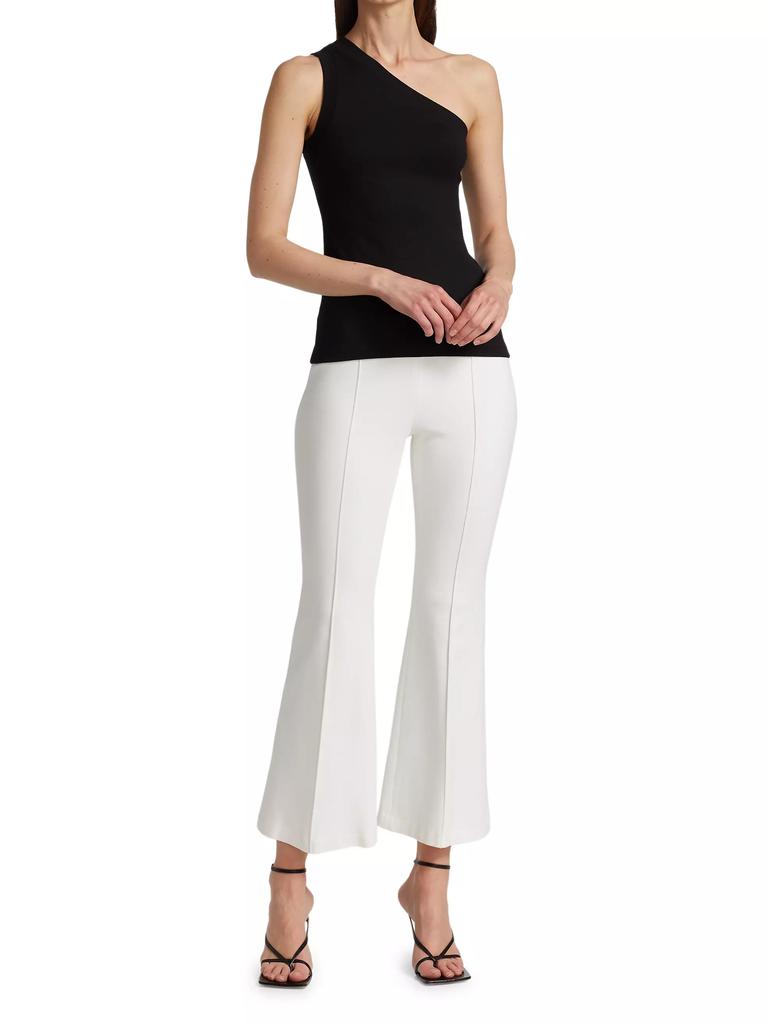 Rosetta Getty Pull-On Cropped Flare Pants