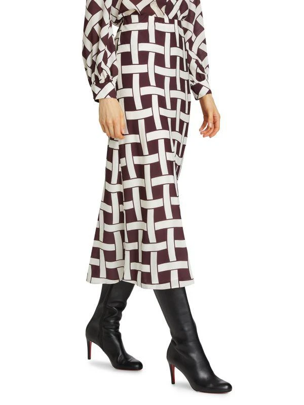 Alice by Temperley Heidi Basketweave Print Midi Skirt 3