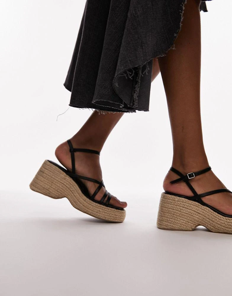 Topshop Topshop Jess espadrille wedge in black 2
