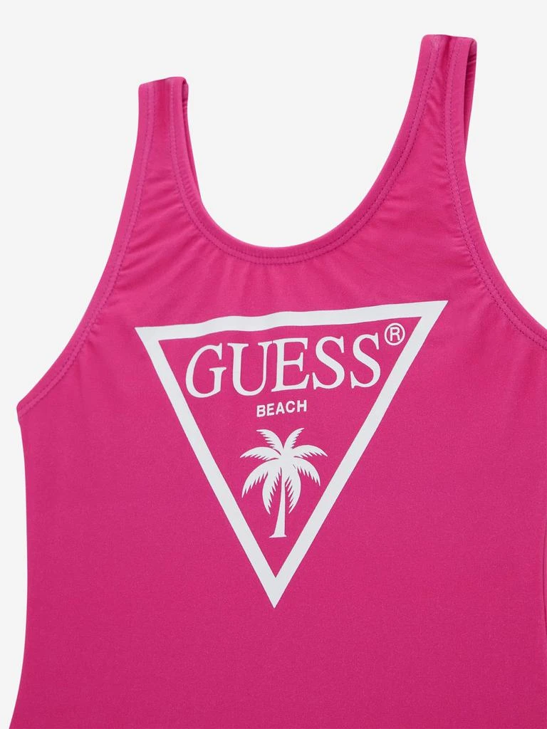 GUESS Girls Logo Swimsuit in Pink 3