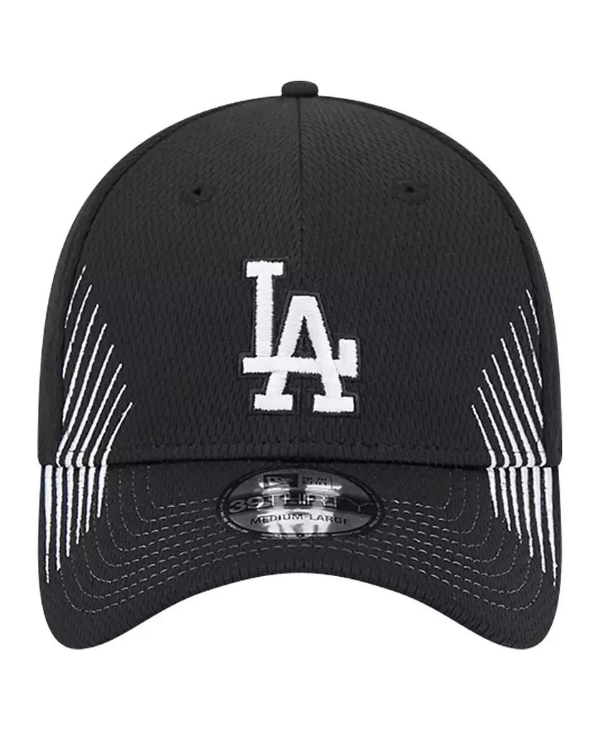 New Era Men's Black Los Angeles Dodgers Active Dash Mark 39THIRTY Flex Hat 2