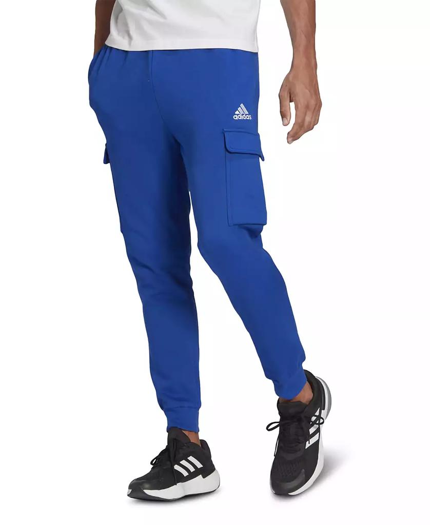 adidas Men s Essentials Regular Tapered Fit Fleece Cargo Joggers Royal 2XL Trousers BeyondStyle