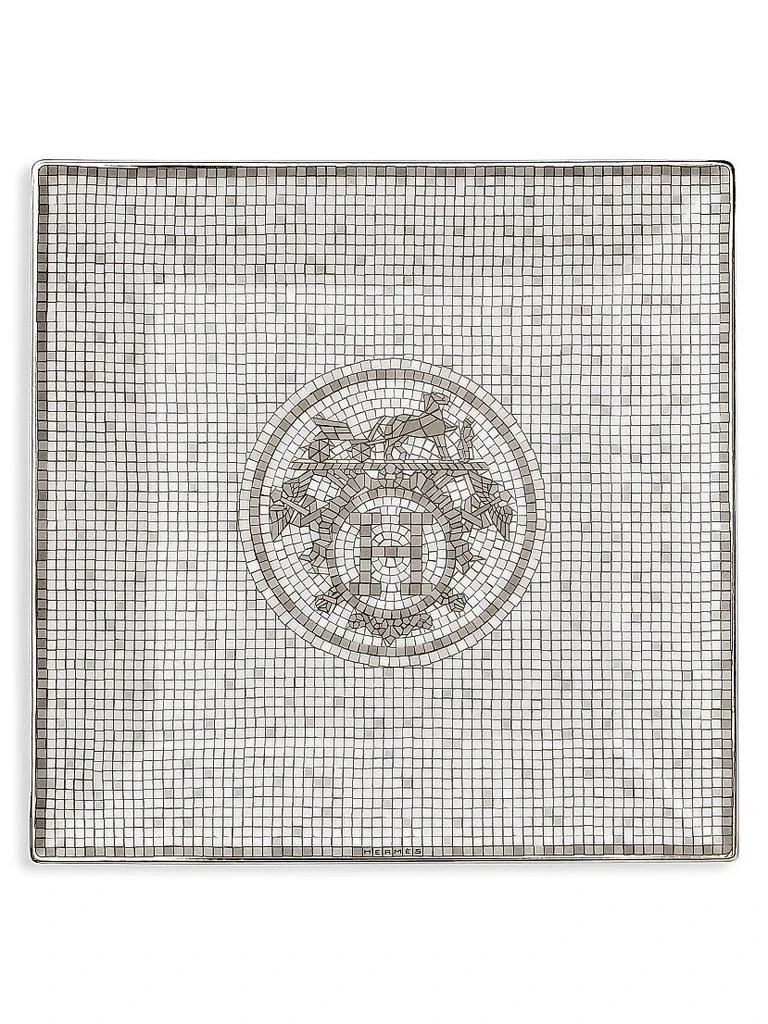 La Table Hermes Mosaïque Au 24 Platinum Square Plate