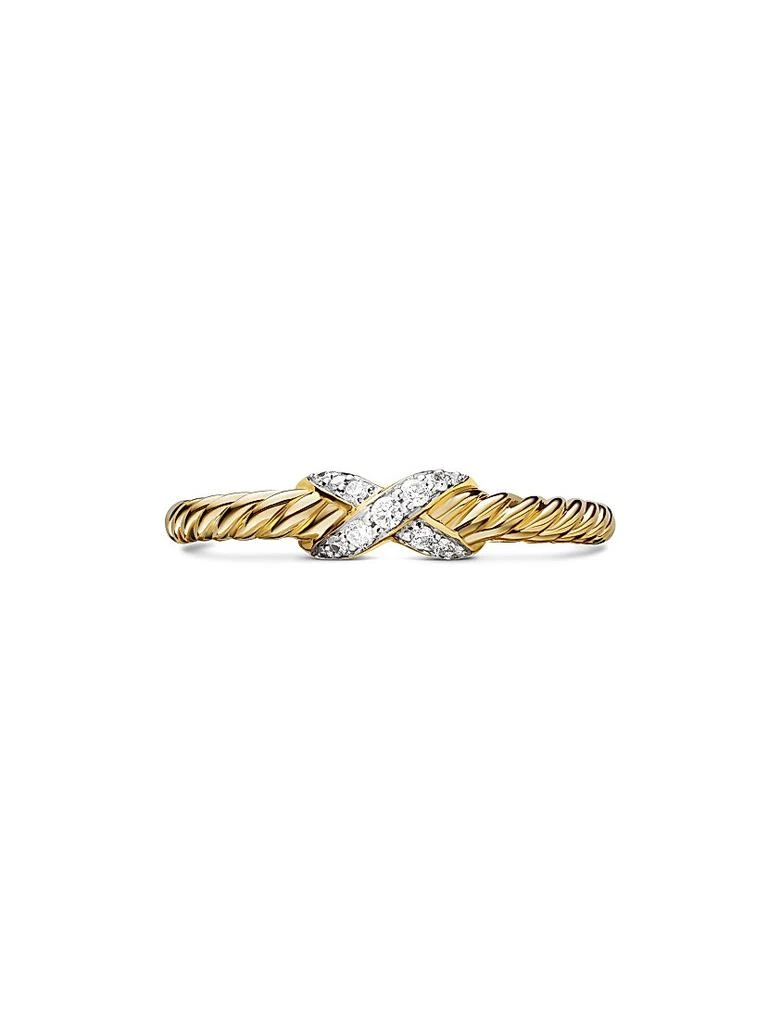 David Yurman Petite X Ring in 18K Yellow Gold 4