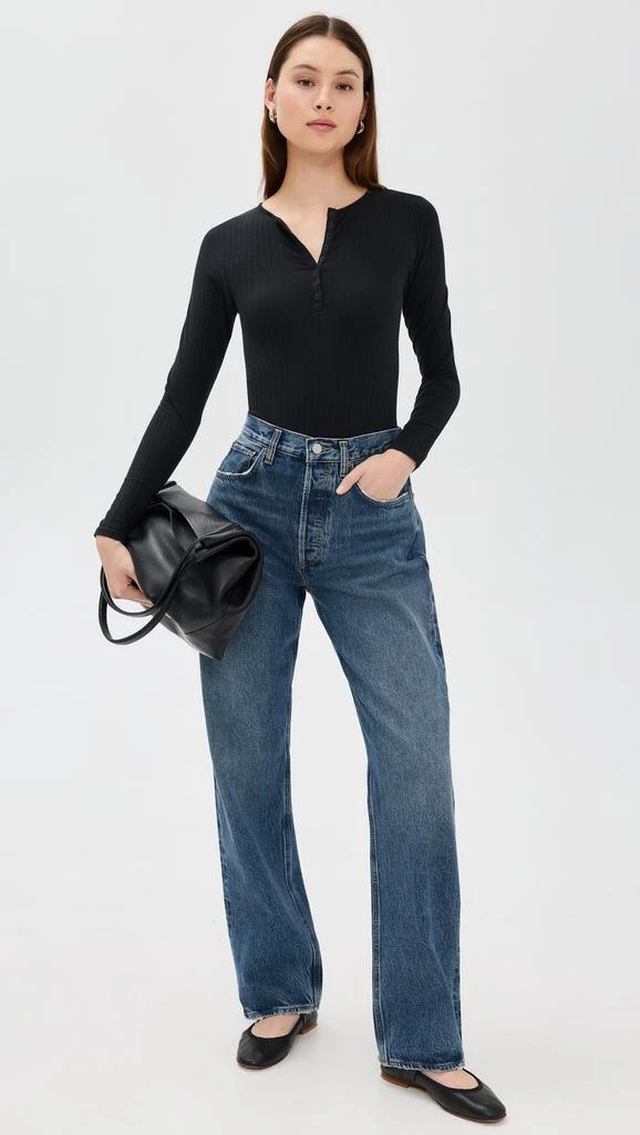 Yummie Katrina Cotton Ribbed Sea Bodysuit 4
