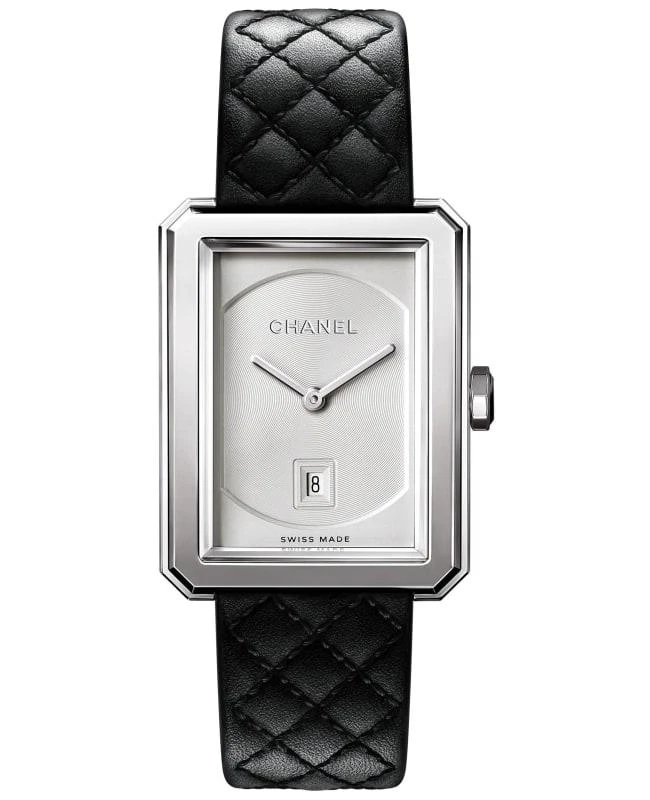 Chanel Chanel Boy-Friend Steel Silver Dial Leather Strap Women's Watch H6954 1