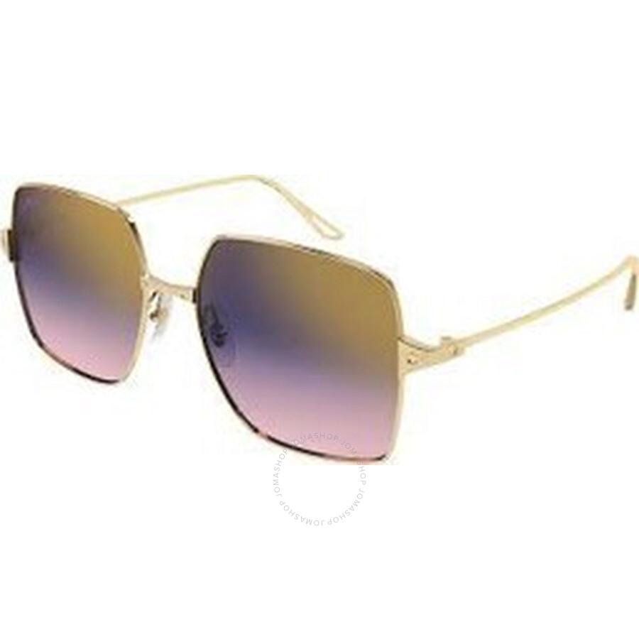 Cartier Violet Gradient Square Ladies Sunglasses CT0297S 004 57