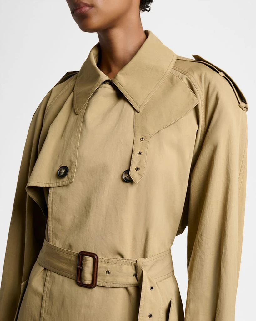 Yves Saint Laurent Belted Double-Breasted Trench Coat 5