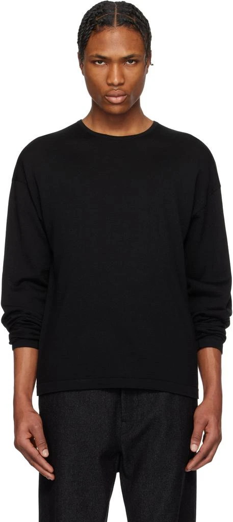 Lemaire Black Crew Neck Sweater 1