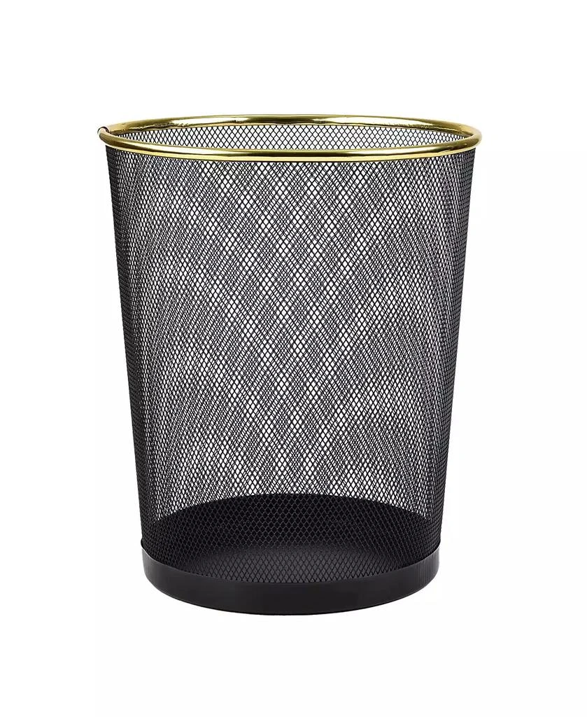 Trio Essentials 10 Liter Mesh Waste Basket Can for Garbage, Round Open Top Trash Can for Office, Bathroom Bedroom, Kitchen,