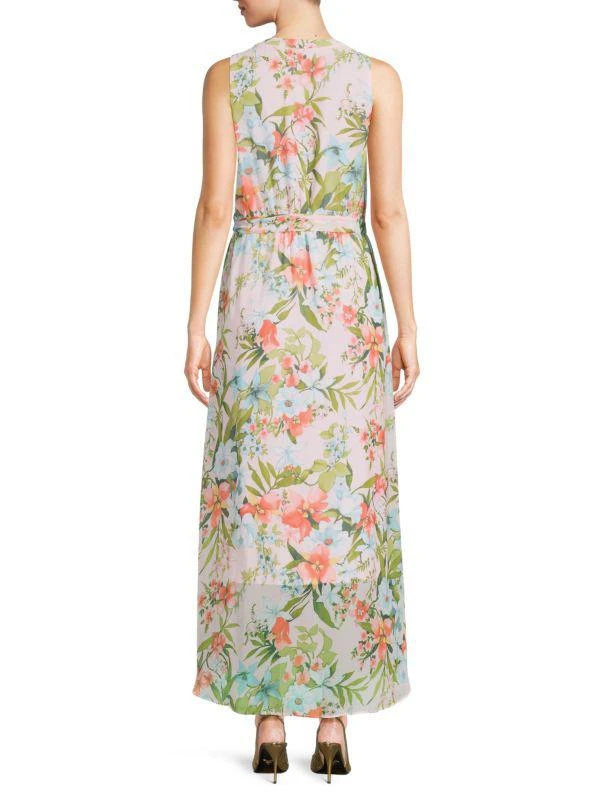 Donna Ricco Belted Floral Maxi Dress 2