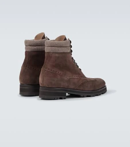 Manolo Blahnik Sapele suede lace-up boots 6