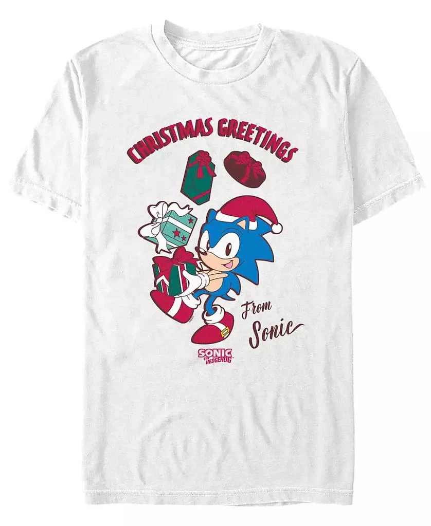 FIFTH SUN Men's Merry Christmas Sonic Short Sleeve T-Shirt 1