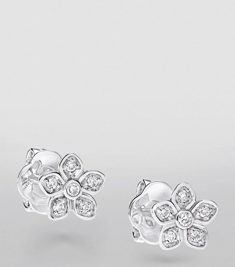Graff White Gold and Diamond Wild Flower Stud Earrings 3